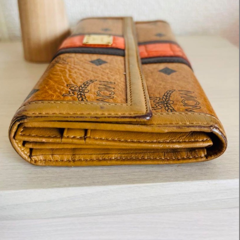 MCM Tan and Orange Wallet - Picture 4 of 7